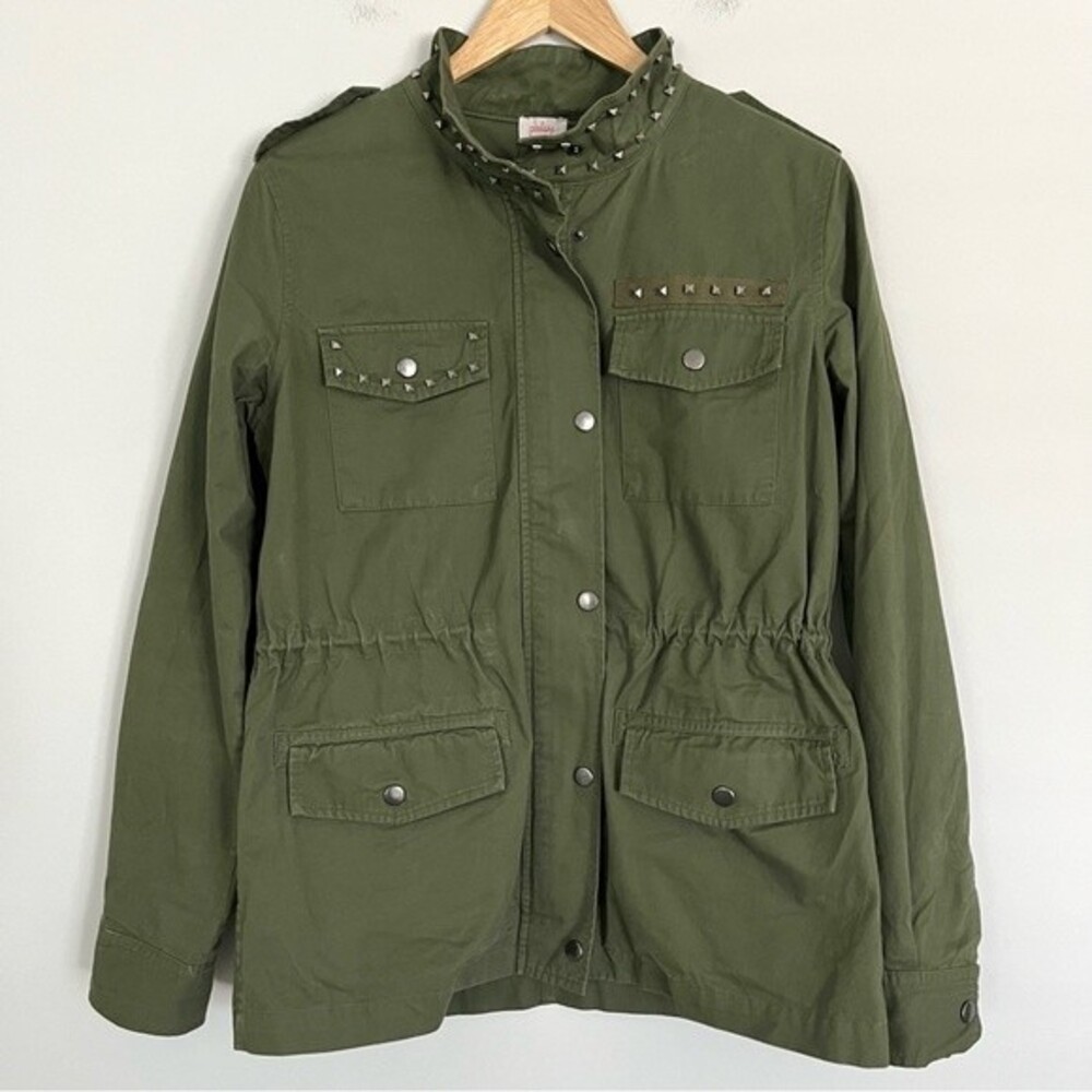 Pixley Stitch Fix Green Studded Utility Anorak Jacket, Size S